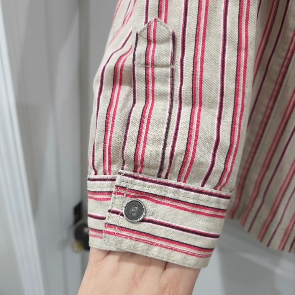 Striped Button-Up Shirt - Picture 9 of 14